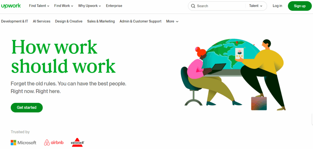 upwork to hire virtual assistants for airbnb