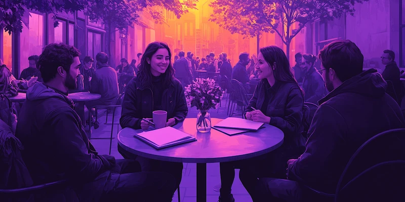 Solo practitioner meeting a client