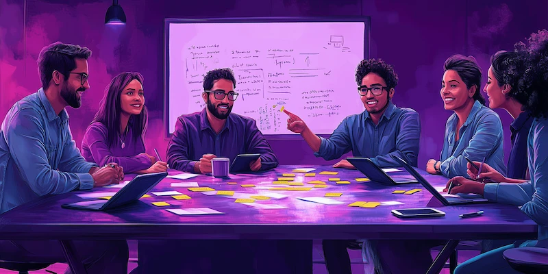 Collaborative hiring team defining job roles 