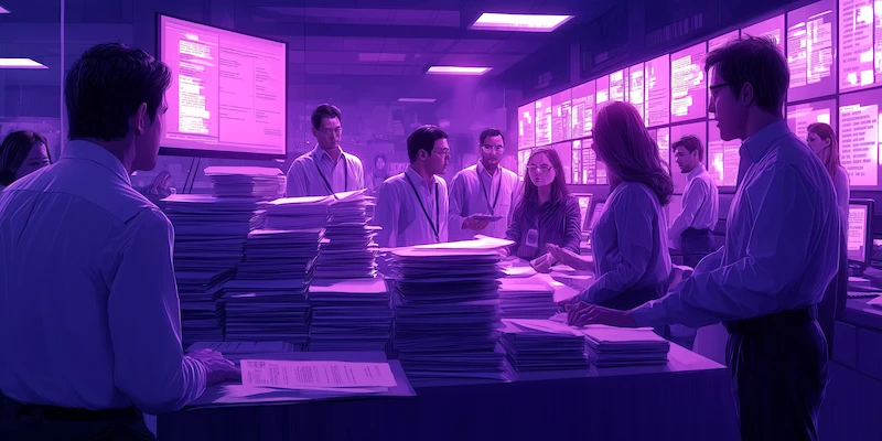 Mid-size law firm team managing growing caseloads and operational bottlenecks during a busy workday.