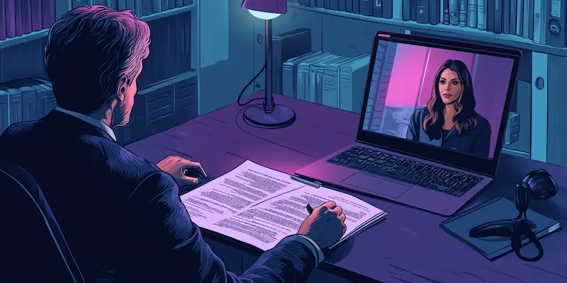 Bilingual legal virtual assistant and solo attorney reviewing Spanish and English legal documents for accuracy.