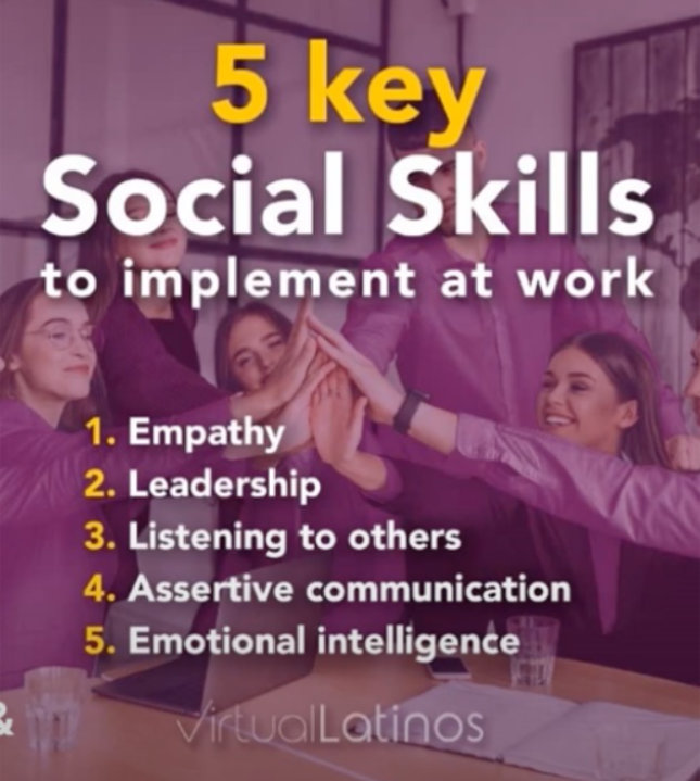 5 key social skills to implement at work