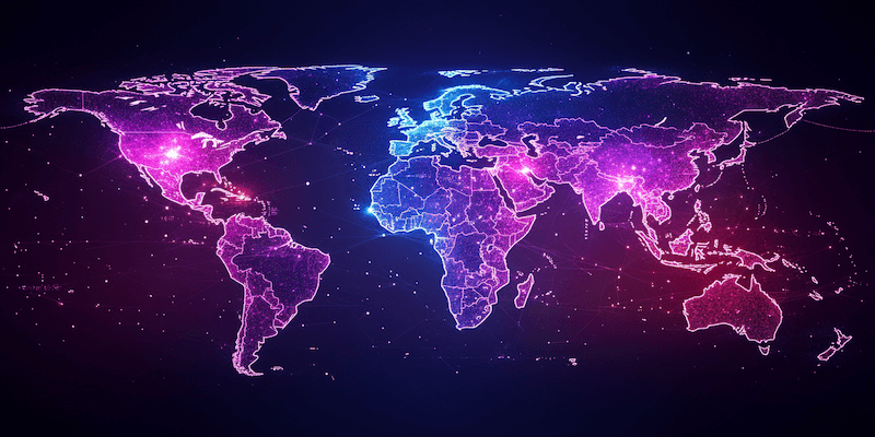 Global map of the top countries to hire virtual assistants