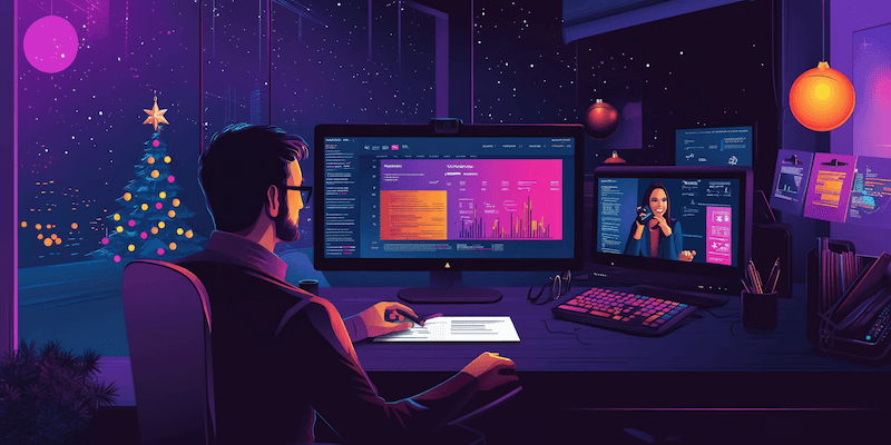Virtual assistant assisting with year-end financial tasks