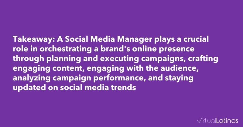 Job responsibilities of a social media manager