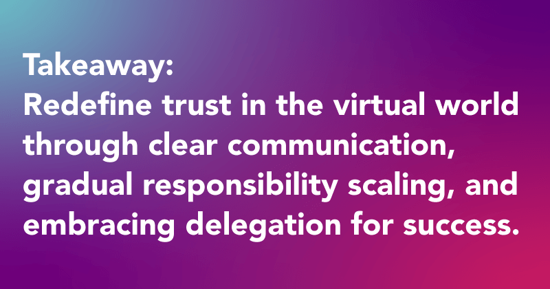 lack of trust in virtual teams