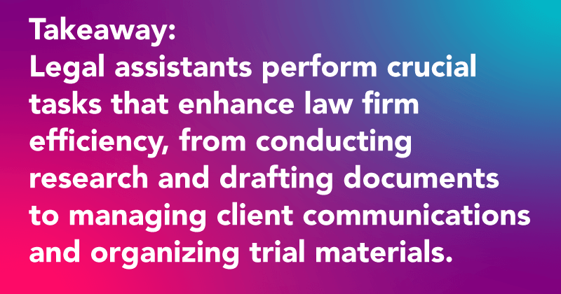 virtual legal assistant's duties