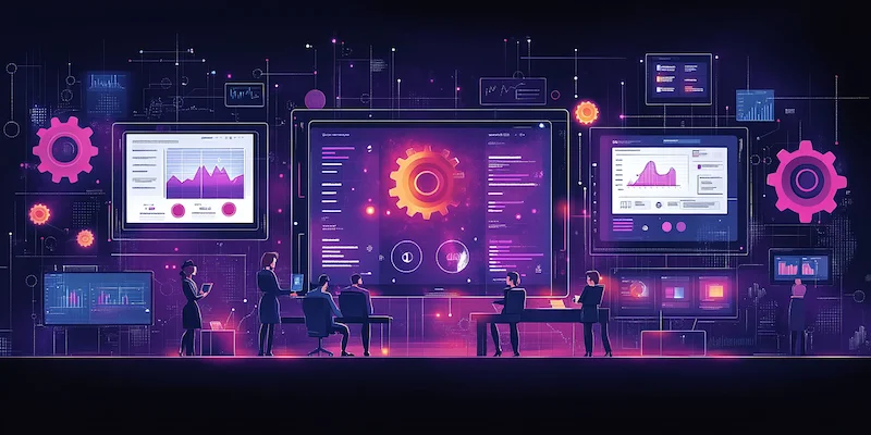 Business team using EOS to boost business productivity